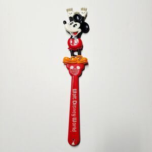 VTG 70s Mickey Mouse Orange Shoes Back Scratcher Walt Disney World Hong Kong EUC